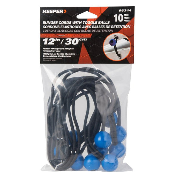 Keeper 06344 10 Piece Toggle Ball Bungee Set