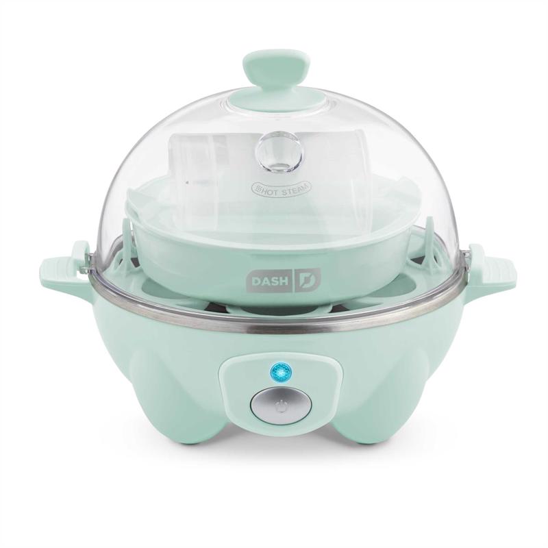 DASH Rapid Egg Cooker: 7 Egg Capacity Electric Egg Cooker for Hard Boiled Eggs, Poached Eggs, Scrambled Eggs, or Omelets with Auto Shut Off Feature - Aqua