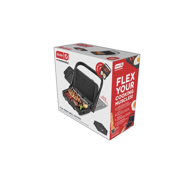 Dash MultiMaker Flex Press Grill System, Grill + Griddle, Removable Plates - Forged Iron DIG024GBGY04