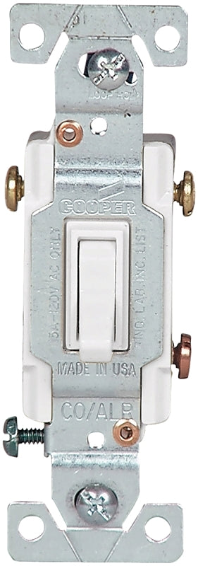 EATON Wiring 5223-7W-BU 3 Way Copal Toggle Switch, White