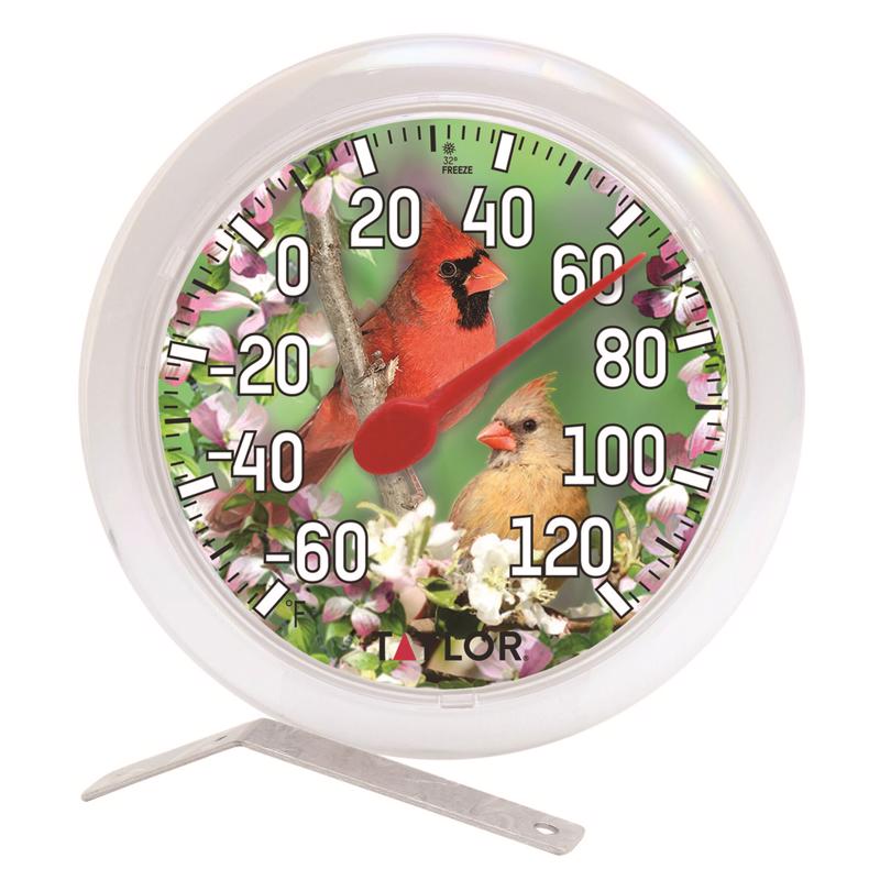 Taylor Thermometer Indoor/Outdoor -60 To 120 Deg F 6'' Dia. Clear10