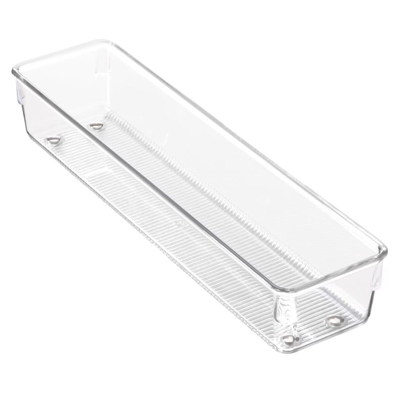 iDesign 6093397 2 x 3 x 12 in. Plastic Kitchen Drawer Organizer Clear