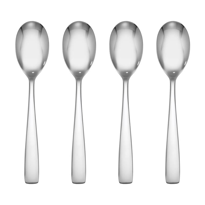 Hampton Forge Silverware Set, Austin Teaspoons, Set Of 4, Service For 4, 18/0 Stainless Steel, Dishwasher Safe, Flatware Utensils, Cutlery Sets, Spoons Silverware, Home and Kitchen (Silver, 4 Piece)
