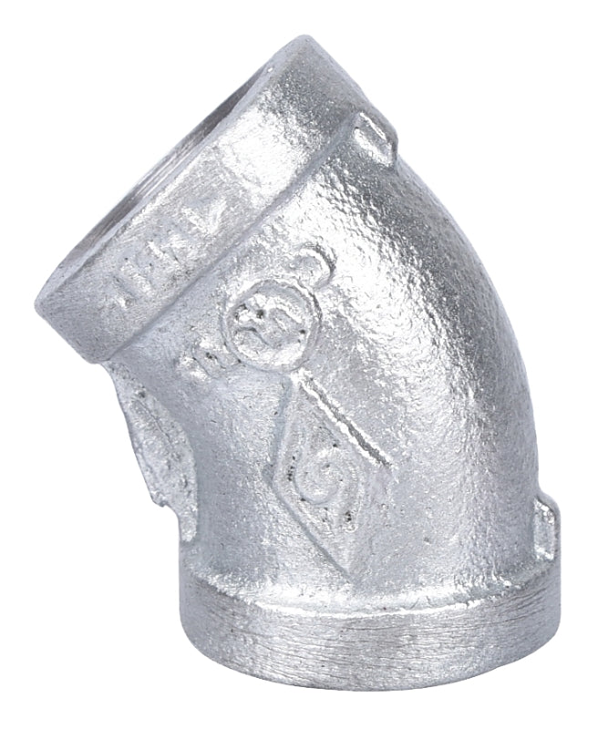 WORLDWIDE SOURCING 4-1/2G 45 degree Galvanized 1/2 Elbow