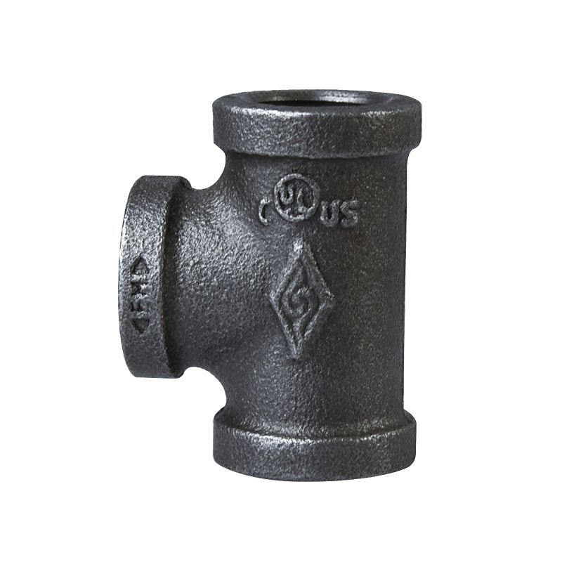 WORLDWIDE SOURCING 11A-3/4B Pipe 3/4 Black Malleable Tee