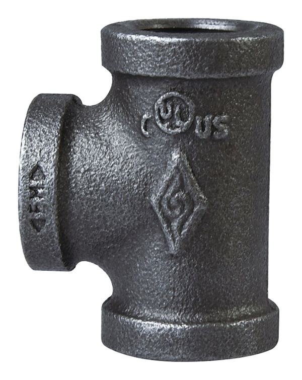 Worldwide Sourcing Tee Blk Malleable Pipe 1in 11A-1B