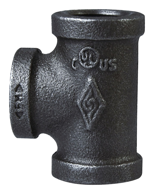 WORLDWIDE SOURCING 11A-1 1/2B 1-1/2 Tee Black Malleable Pipe