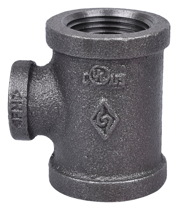 ProSource Tee Blk Malleable 1x1x1/2 11A1X1/2B