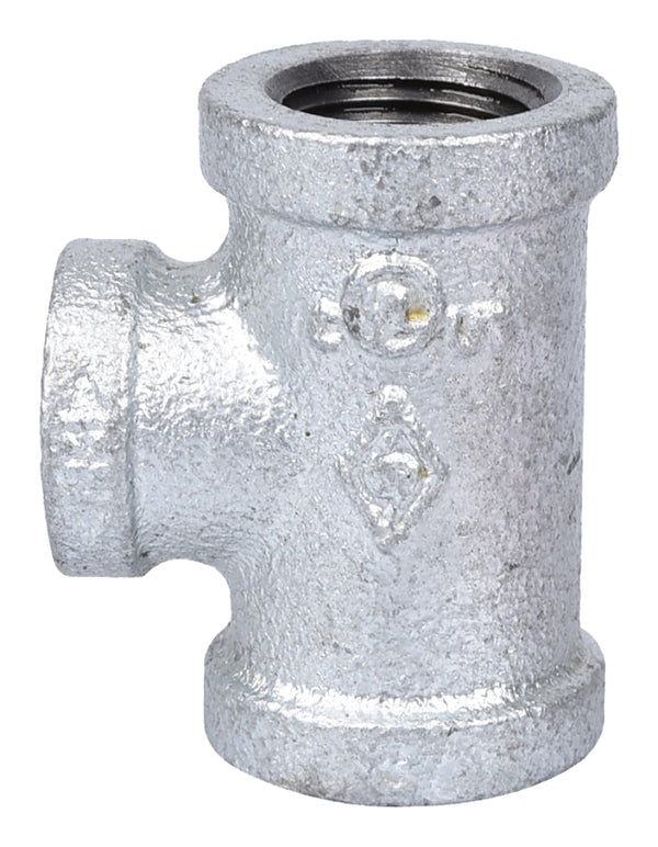 WORLDWIDE SOURCING PPG130R-15X10 1/2 x 1/2 x 3/8 Galvanized Tee