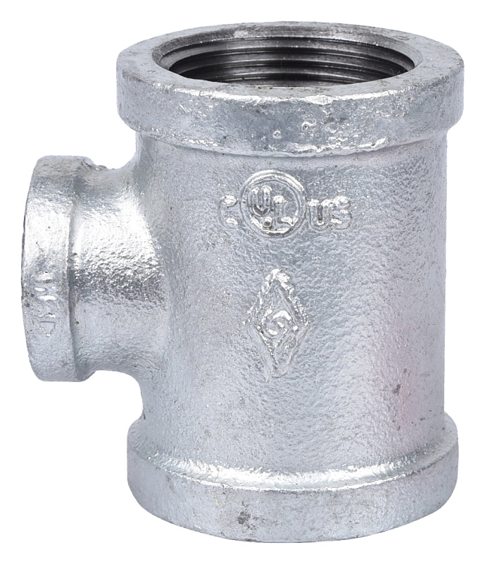 Worldwide Sourcing Ppg130r-32x20 Galvanized Malleable Reducing Tee 1-1/4"x3/4"