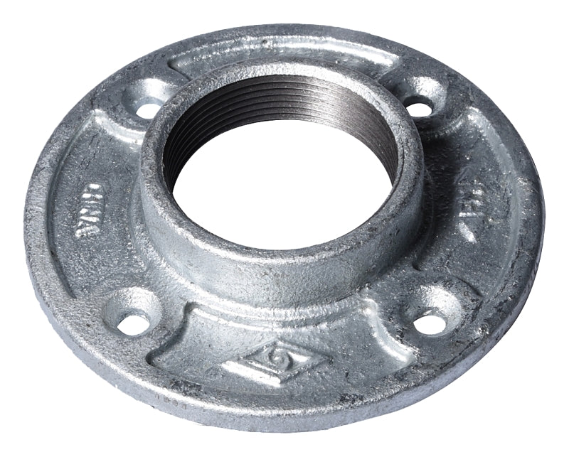 WORLDWIDE SOURCING 27-2G Floor Flange 2 in Malleable Iron Galvanized