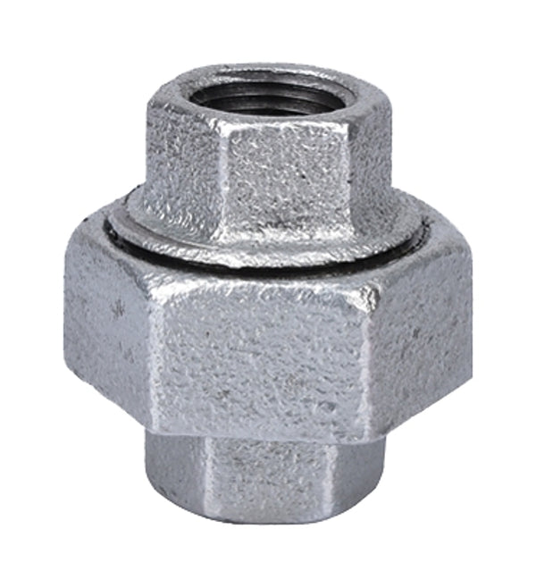 Worldwide Sourcing 1309 Pipe Union, 3/8 in, Threaded, Malleable Iron, 40 Schedule, 300 psi Pressure