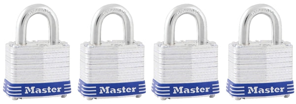 Master Lock 3008D No. 3 Padlock 4 Pack