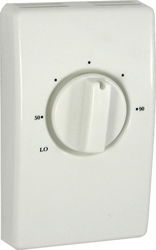 TPI S2022H10AA Series 2000 Line Voltage Thermostat, Single Pole with Lead, Shadow White, 22 Amp