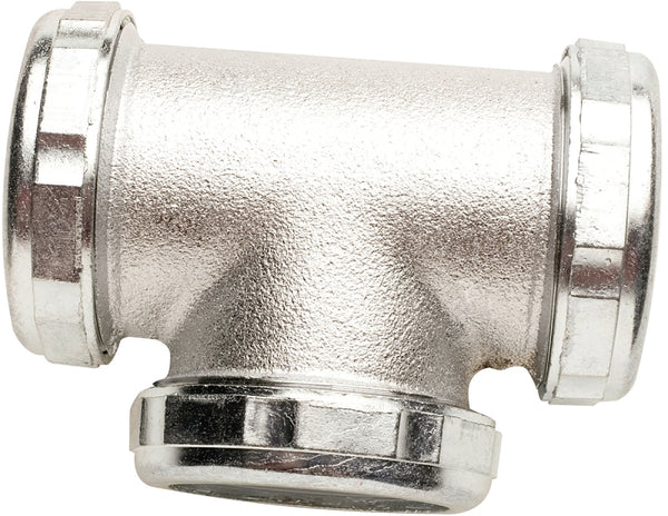 Plumb Pak PP136 3-Way Tube Tee with Nuts and Washers, 1-1/2 in, Slip