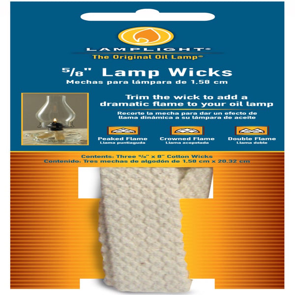 Lamplight Farms 9995 5/8" Flat Wicks 3 Count