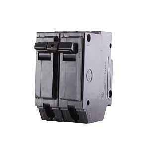 ABB Q-Line® THQL2150 Circuit Breaker • 50 Amp Double-Pole Breaker • 120/240 VAC • 10 kAIC Interrupt Rating • Thermal Magnetic Plug-On Breaker for Load Centers