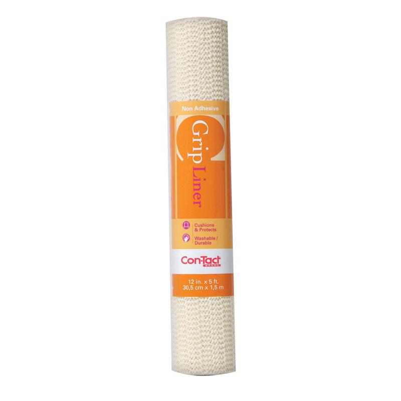 Kittrich Corporation Con-Tact Brand Grip Non-Adhesive Non-Slip Shelf Liner and Drawer Liner, Almond, 12" x 5'