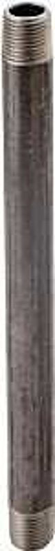 Prosource 1/2X12B Pipe Nipple, 1/2 in, Male, Steel, SCH 40 Schedule, 12 in L