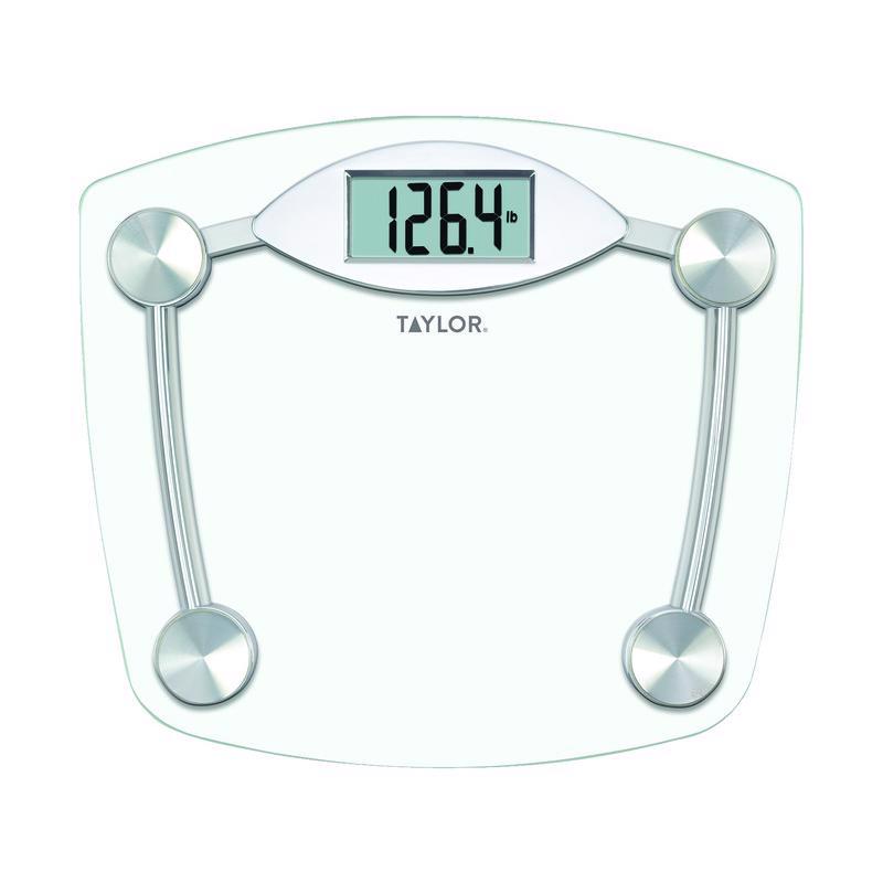 Taylor 75064192 13" X 14.5" High-Tempered Glass Platform With Chrome Accent Base Digital Scale