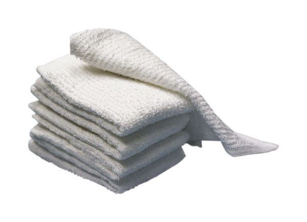 Ritz White Cotton Bar Mop Dish Cloth 5 pk 10019 (6-Pack)
