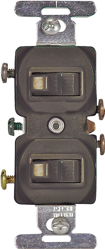 Eaton 271B 15 Amp Commercial Grade Toggle Duplex Switch, Brown 271B-BOX