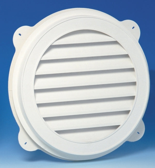 Duraflo 626055-00 Canplas Round Gable Vent, 55 Sq-in, Polypropylene, 22"
