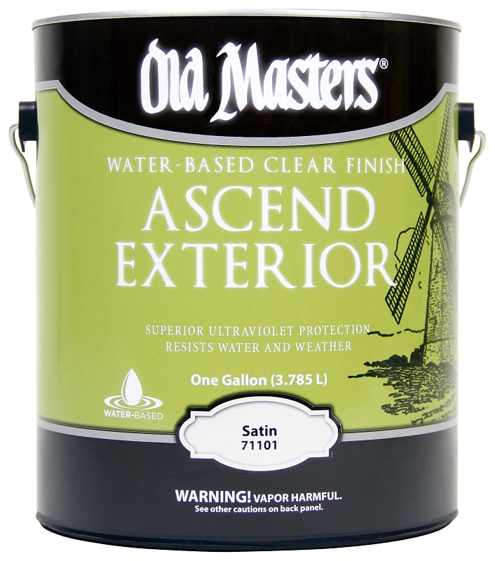 1 gal Old Masters 71101 Clear Ascend Exterior Water-based Finish, Satin