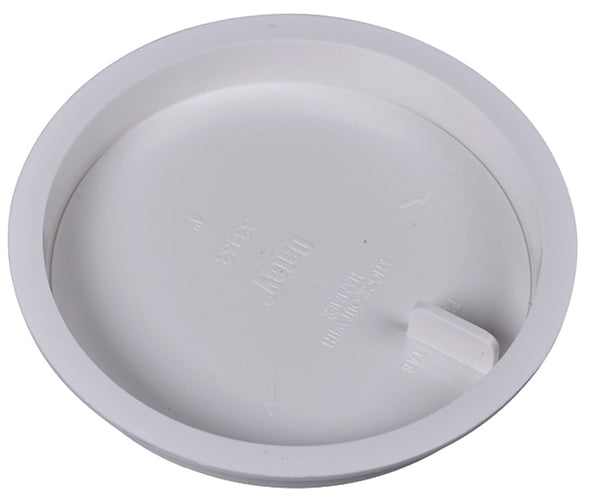 Oatey 39103 4 in. Knock-Out ABS Test Cap, White 39103/33463