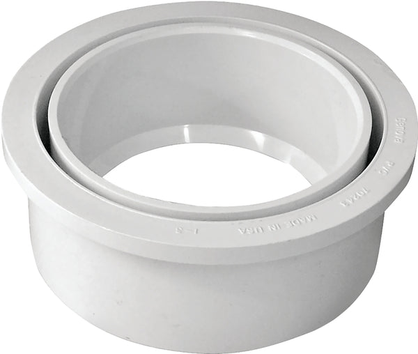 Canplas 192756 PVC DWV Flush Bushing, 4 x 3-Inch, White