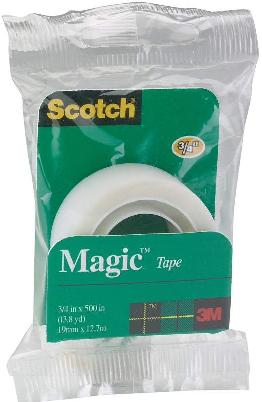 Scotch Magic Tape, Invisible, Engineered for Office and Home Use, 3/4 x 500 Inches, 1 Roll (205)