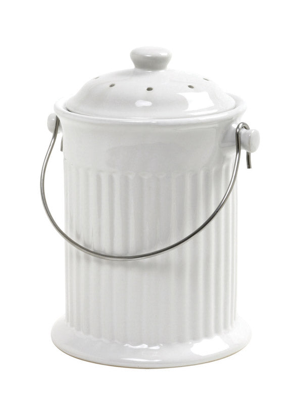 Norpro Nordic 8 in. W x 10-1/2 in. L White Compost Keeper