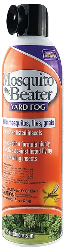 Bonide Mosquito Beater Yard Fog, 15 oz Ready-to-Use Aerosol Spray for Indoors & Outdoors, Kills Mosquitoes, Flies & Gnats 560