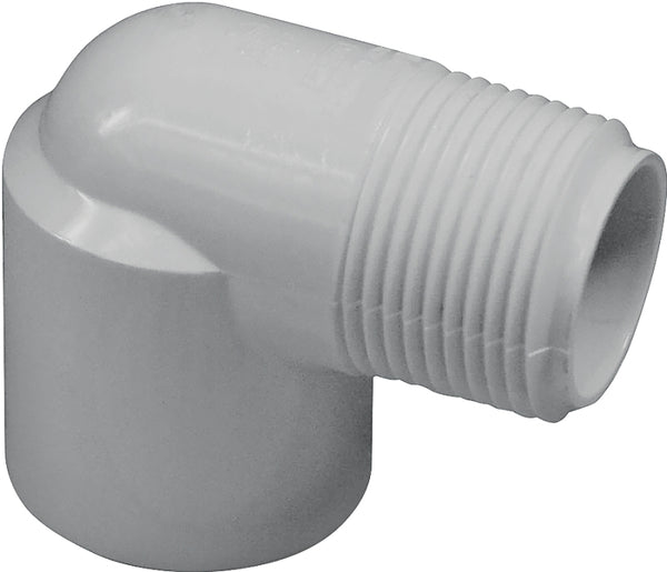 Ipex 410015 1.5 in. 90 deg Schedule 40 MPT PVC Street Elbow 410015BC