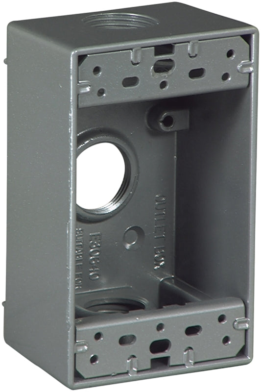 Cooper Wiring 3/4 1g Alum Wthrprf Outlet Box 1116-SP