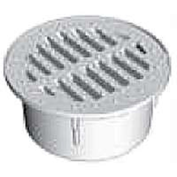 DrainTech 0440SDG Drop-In Drain Grate, 4-9/16 in Dia, Round, Polyethylene, Green 13/0440SDG