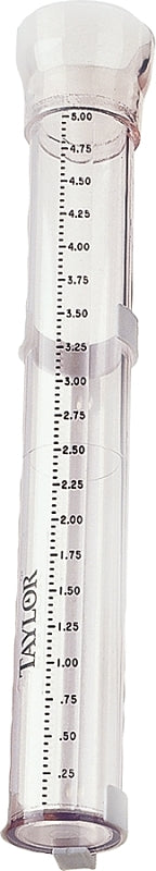 Taylor Precision Products ClearVu 5" Capacity Rain Gauge with Post Mounting Bracket 2700