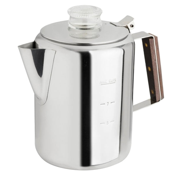 Tops Rapid Brew 9 cups Silver Stovetop Percolator 55704