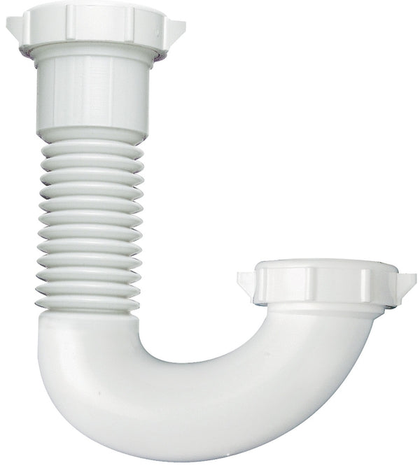 Plumb Pak PP21250 Flex 'N Fix J Bend, 1-1/2" or 1-1/4" inlet , White