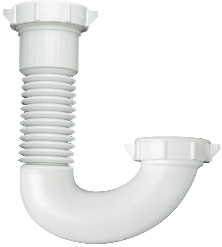 Plumb Pak PP21250 Flex 'N Fix J Bend, 1-1/2" or 1-1/4" inlet , White