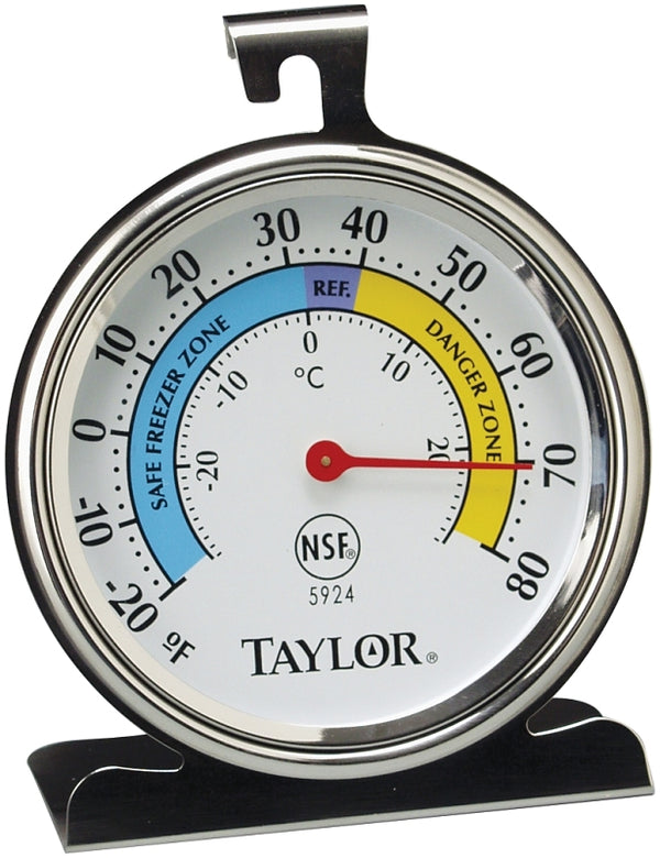Taylor Refrigerator Thermometer -20 Deg F To 80 Deg F 3-1/4" X 3-3/4" 5924