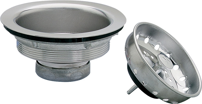 Plumb Pak 1431SSBX Sink Strainer with Fixed Post Basket44; Stainless Steel