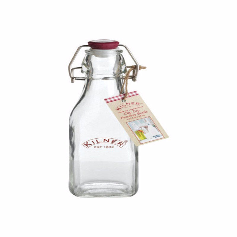 Kilner Swing Top Square Glass Bottle | 8.25oz