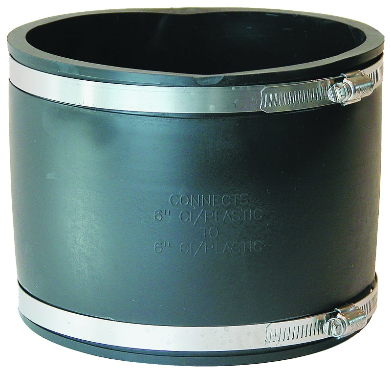 Fernco 6 In. x 6 In. Plastic to Plastic PVC Coupling - 1 Each P1056-66