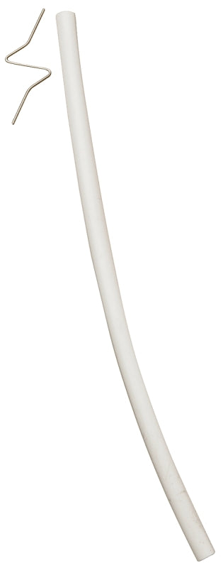Plumb Pak PP835-12 Flexible Fill Valve Refill Tube With Clip, 1/4 In Od X 9 In L, Plastic, 1/4 x 9