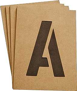 Hy-Ko ST-2 Number & Letter STENCILS, 2 INCH, TAN