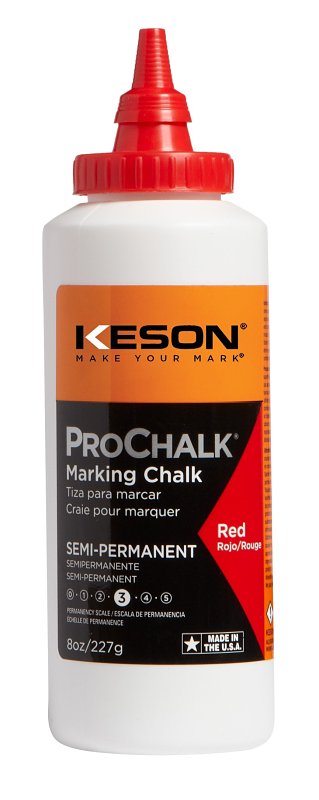 Keson Marking Chalk Refill,Red,8 Oz 8R