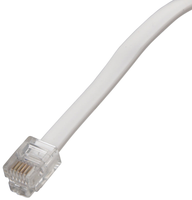AmerTac - Zenith TL1012W TL1012W 12 FT 6 Wire Line Cord, White Landline Telephone Accessory