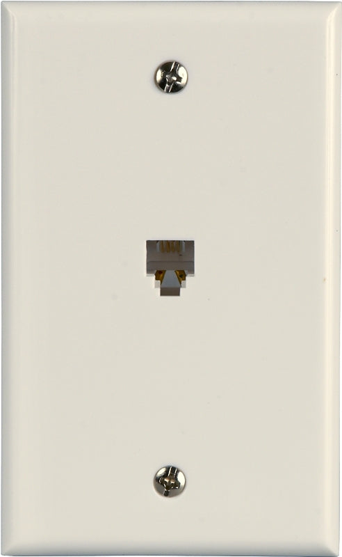 AmerTac - Zenith TW1001SW TW1001SW Flush Mount Phone Wallplate, White Landline Telephone Accessory