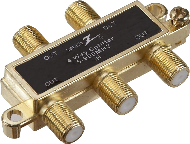 AmerTac - Zenith VS1001SP4W Fourway Coax Splitter 900Mhz